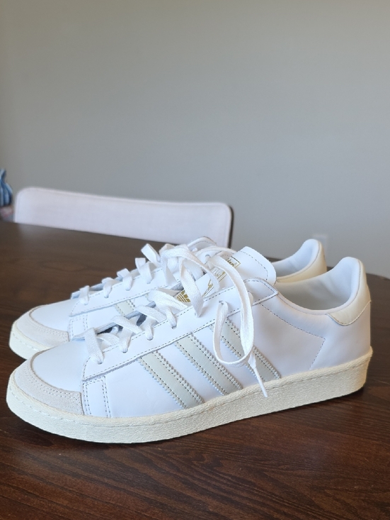 adidas Other - adidas White Leather Low-Top Sneakers with Cream Sole
